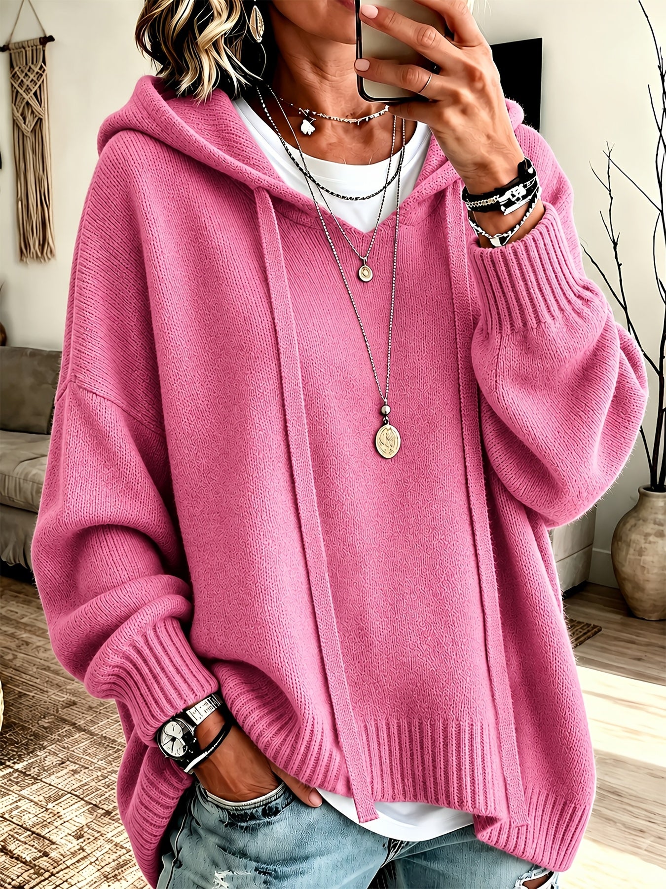 Averelle™ |  Casual Loose Fit Hooded Sweater