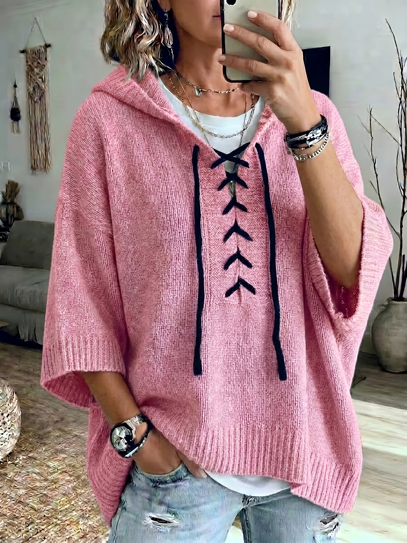 Glenda™ | Floral Batwing Hooded Cardigan