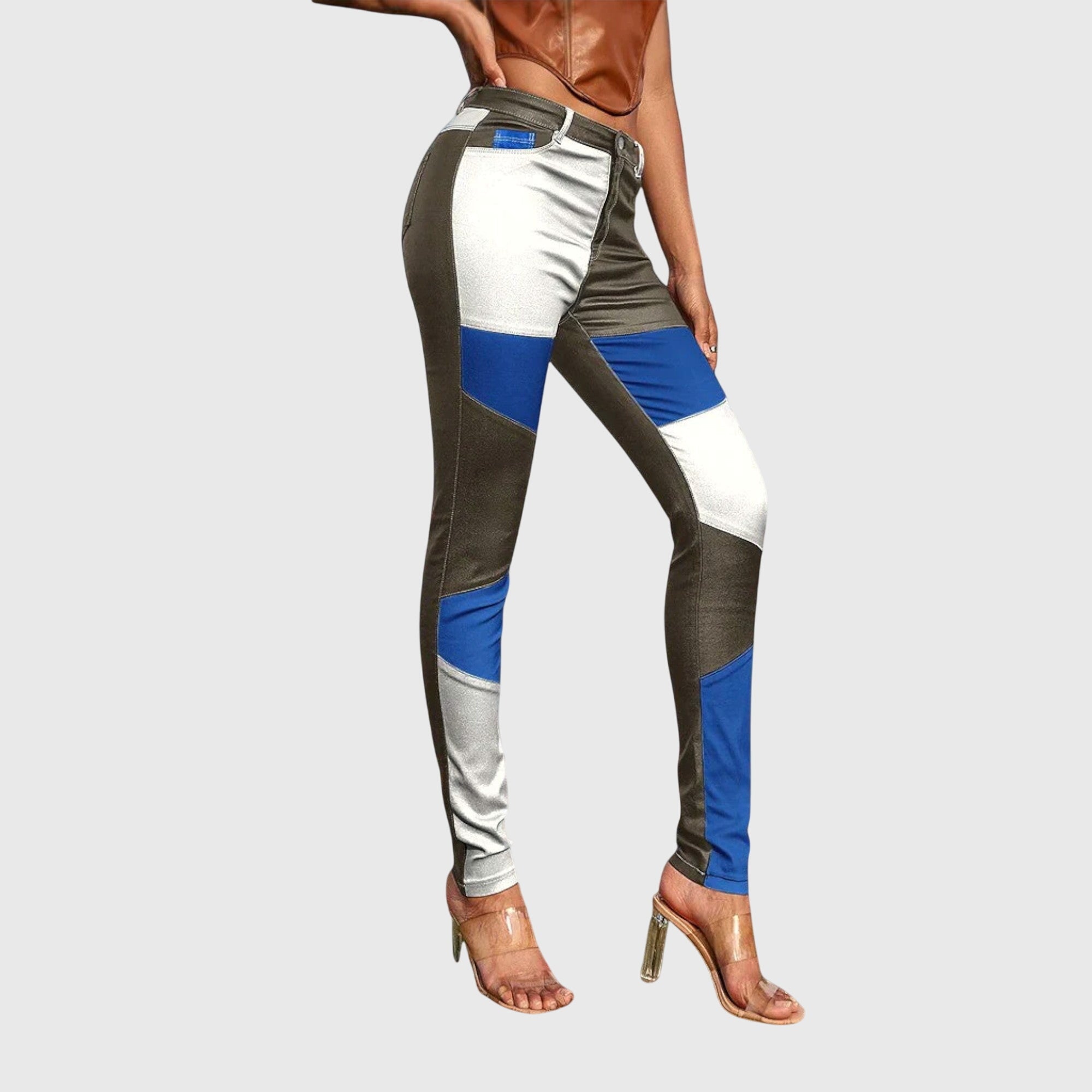 Lena | Color Block Skinny Pants