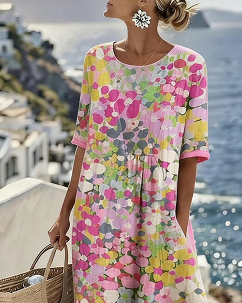 Elena™ | Elegant Floral Summer Midi Dress