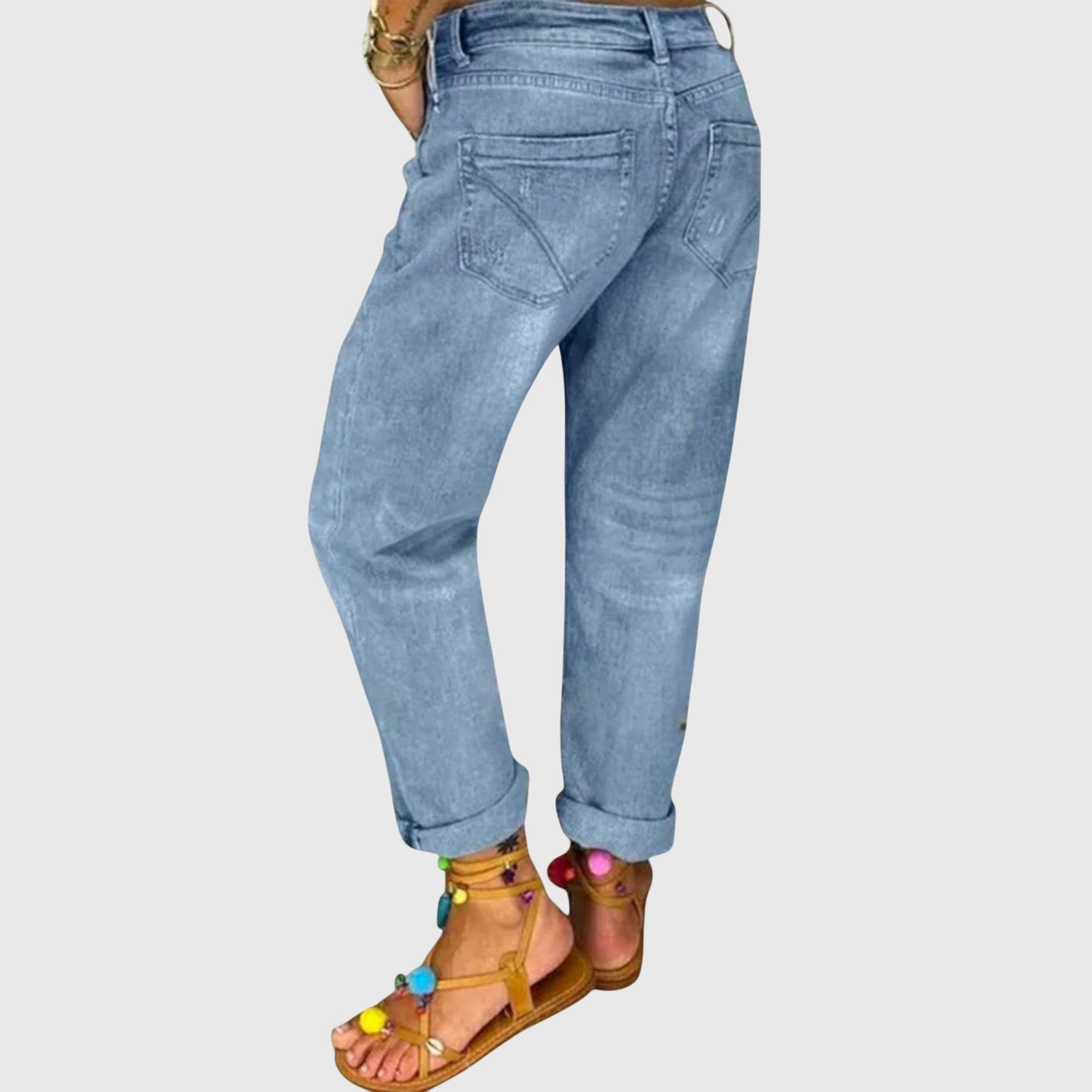 Heather | Relaxed Button-Front Jeans