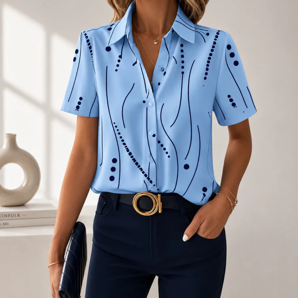 Maren™ | Abstract Print Blouse