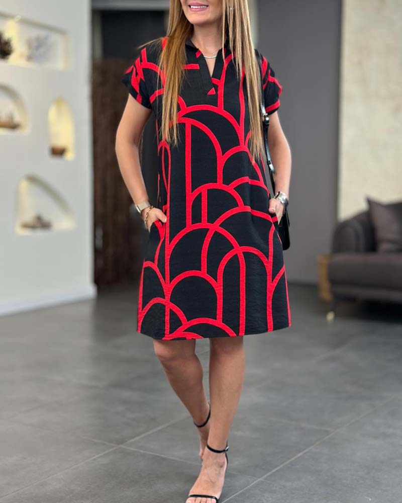 Clarity™ | Modern Geometric Everyday Casual Dress