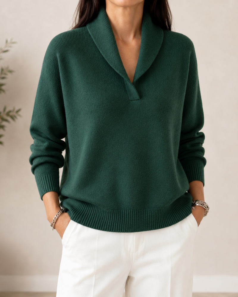 Selma™ | Elegant Shawl Collar Knit Jumper