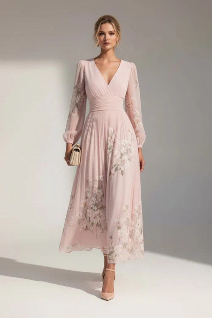 Carol™ | Elegant Floral Midi Dress