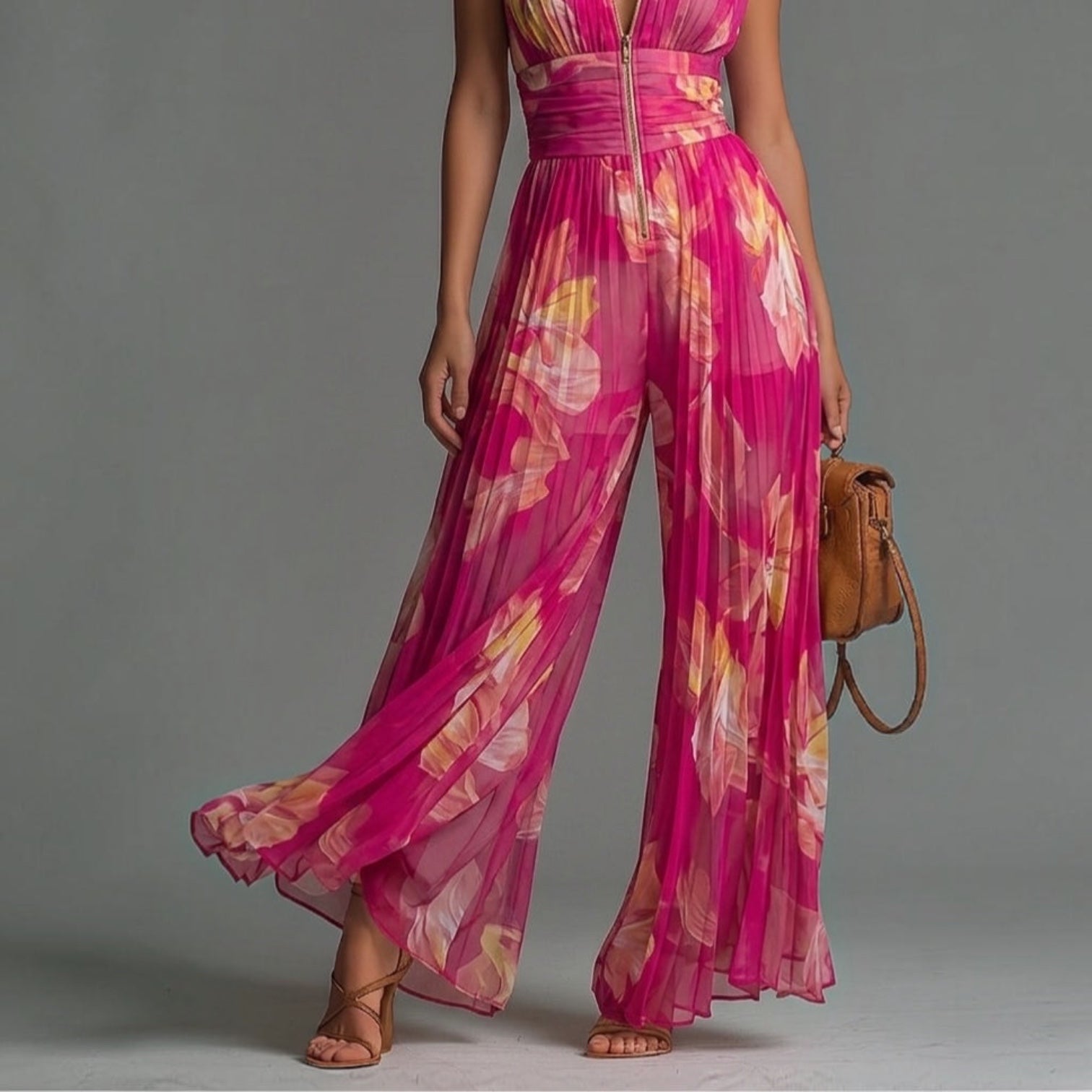Emelda™ | Elegant Evening Pleated Jumpsuit