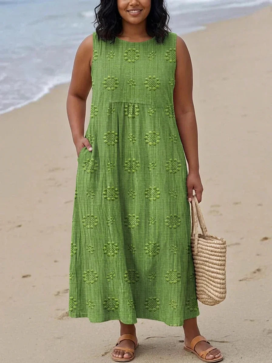 WILHELMINA | SLEEVELESS MIDI DRESS