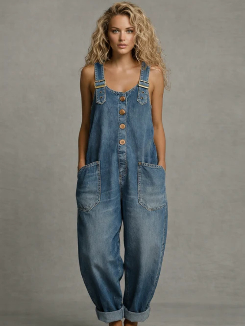 Alexis™ | Denim Sleeveless Jumpsuit
