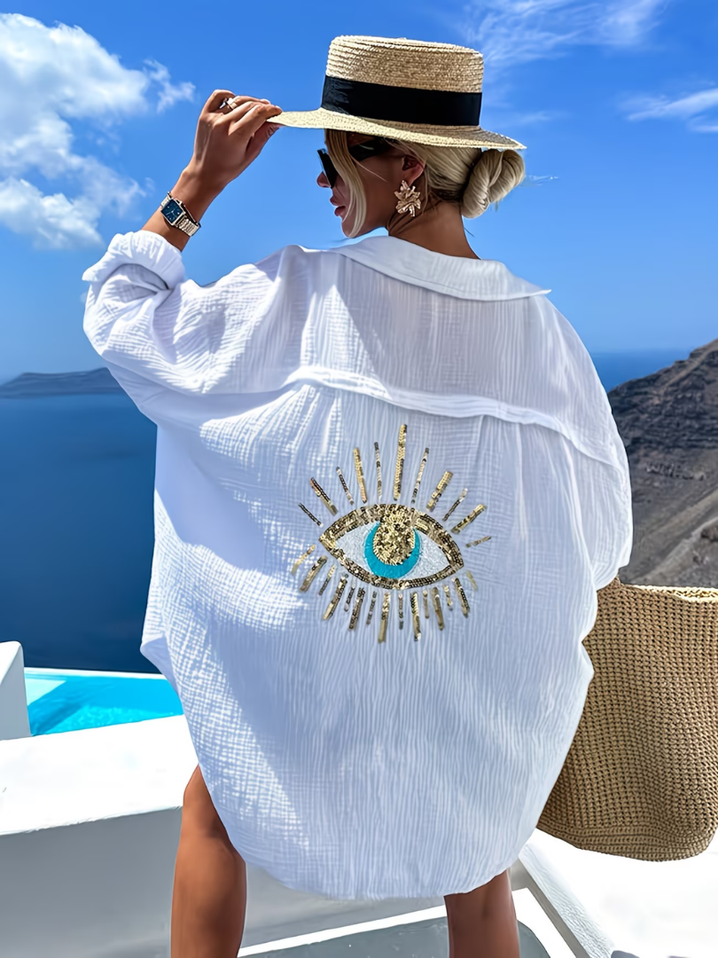 Norma™ | Coastal Vacation Style Oversized Shirt