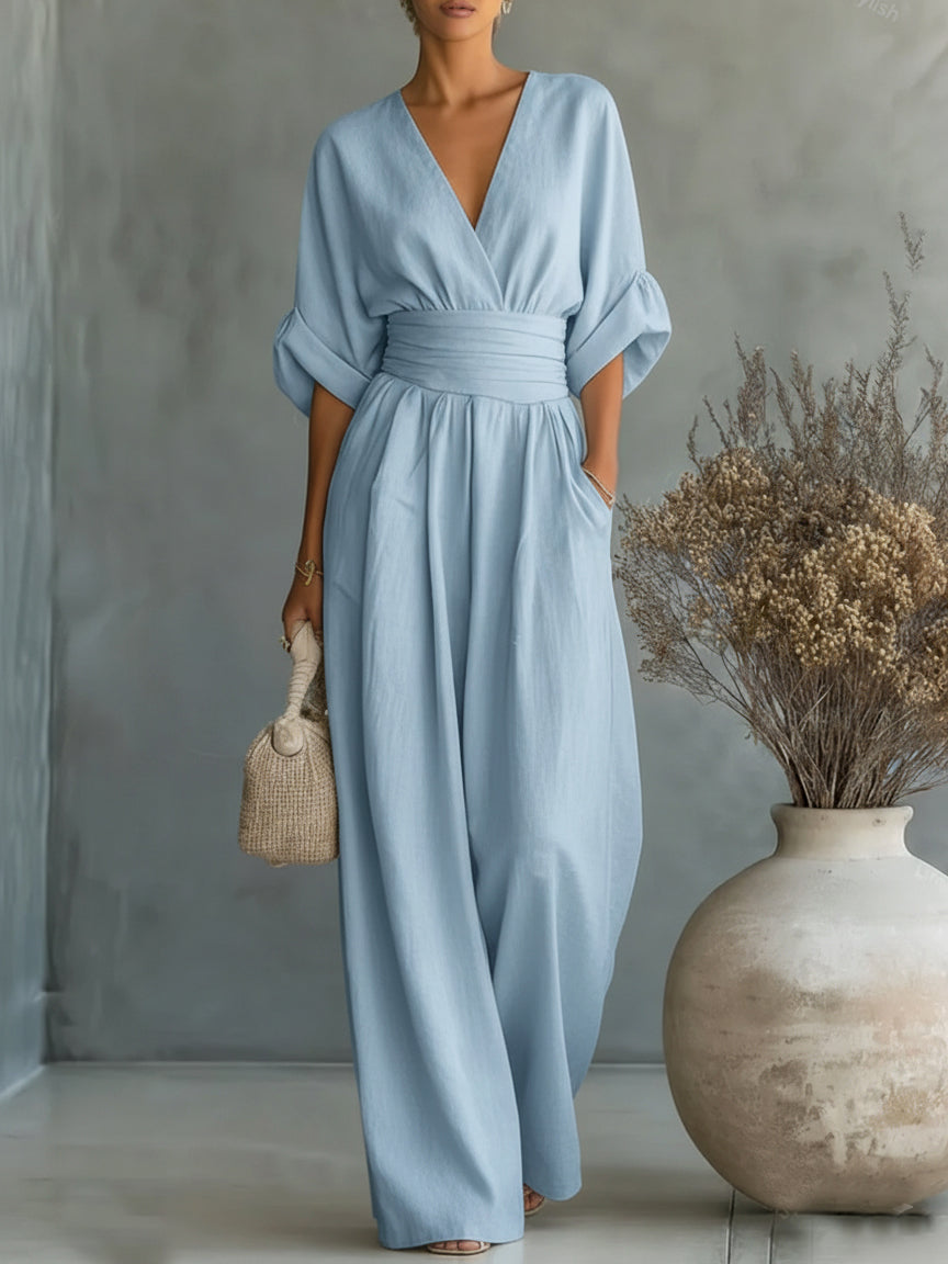 Capella | V-Neck High-Waist Jumpsuit