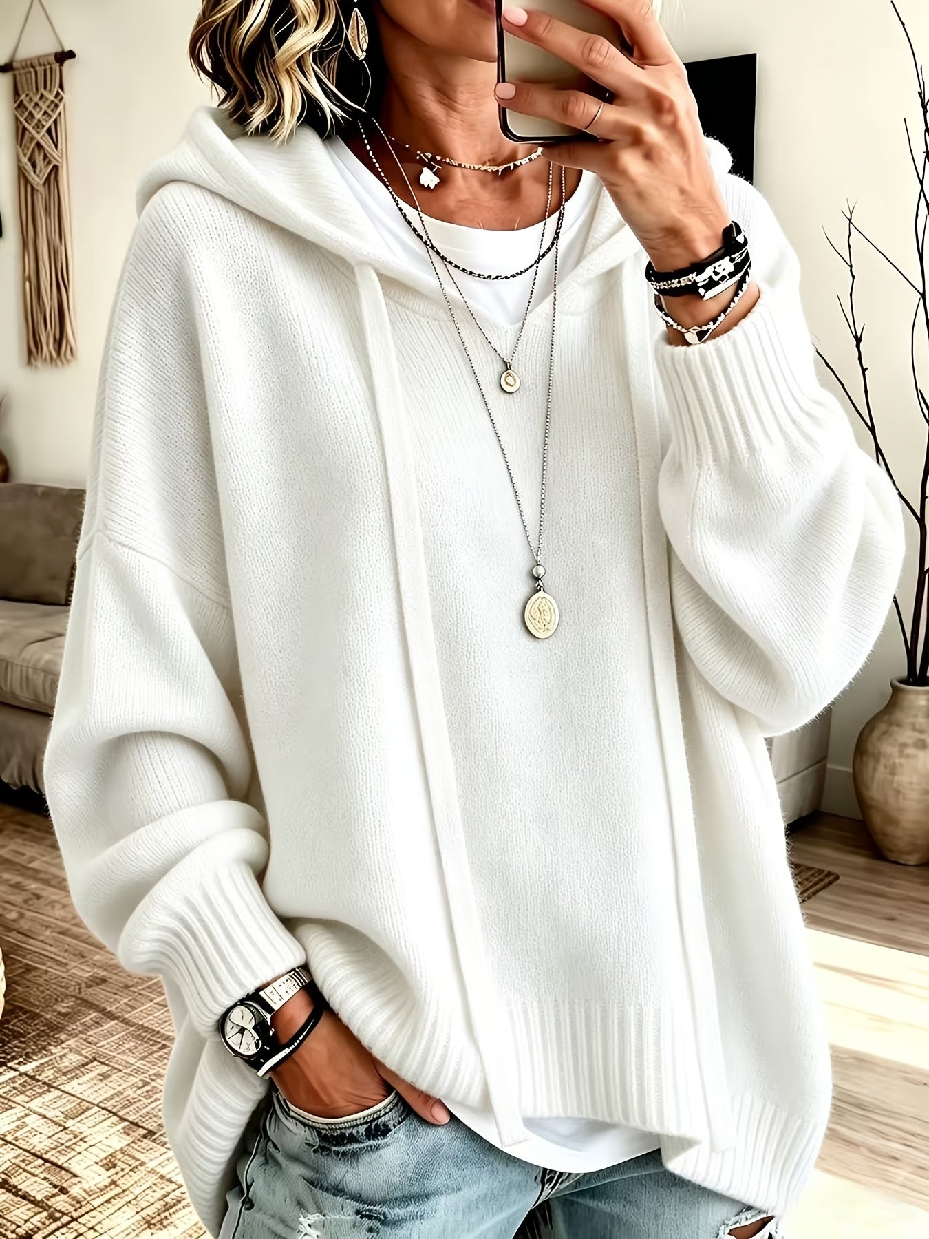 Averelle™ |  Casual Loose Fit Hooded Sweater