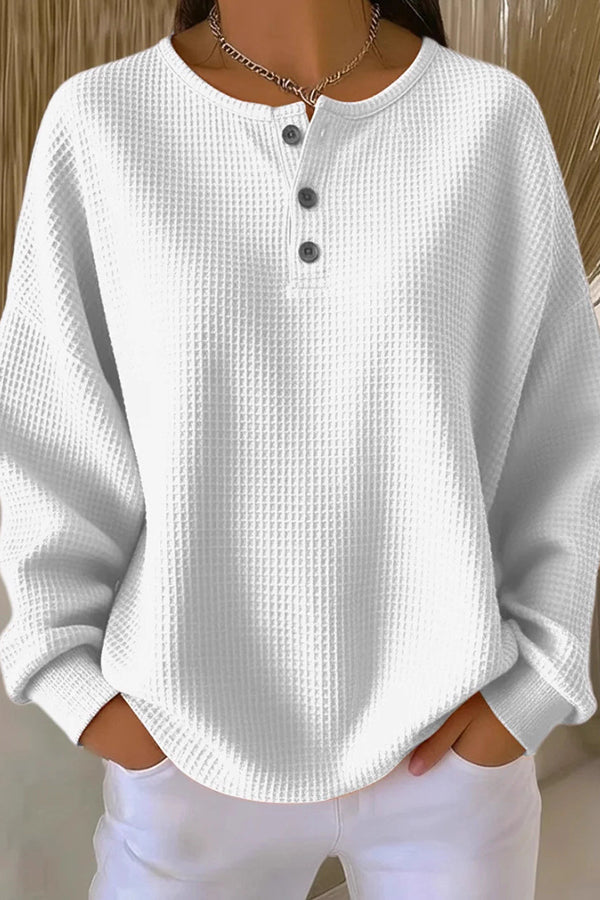 Lily & Lune™ | Loose-Fitting Blouse with Buttons