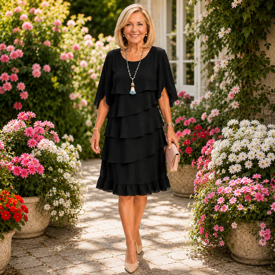Susan™ | Elegant Ruffled Hem Dress