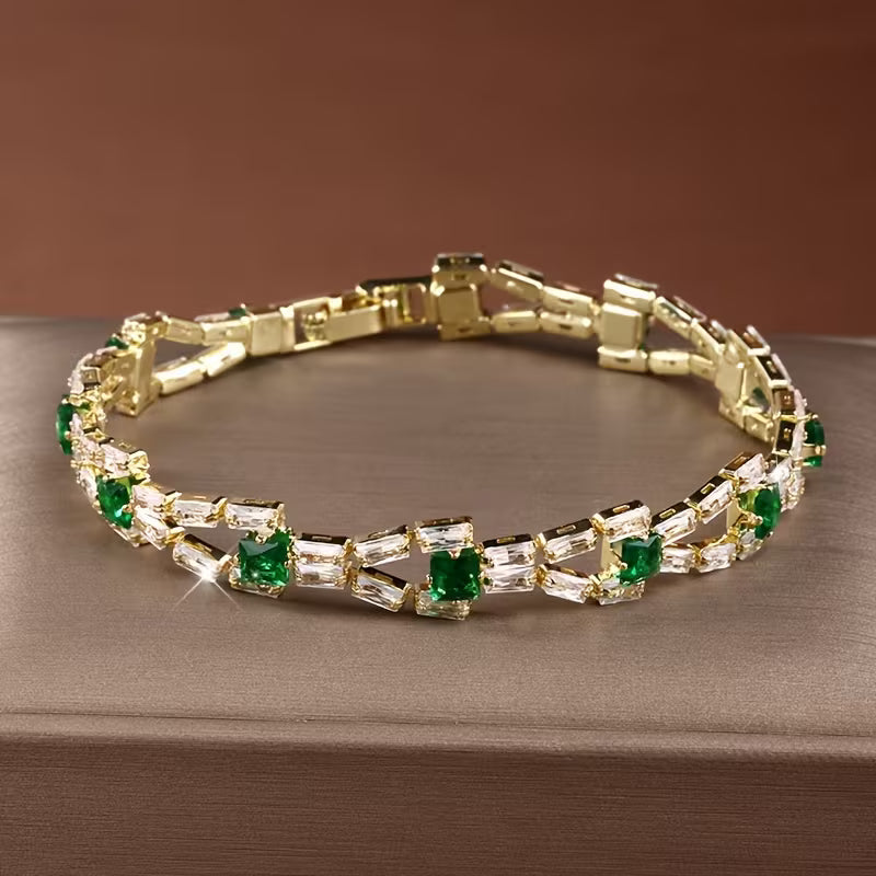 Verde Link Tennis Bracelet
