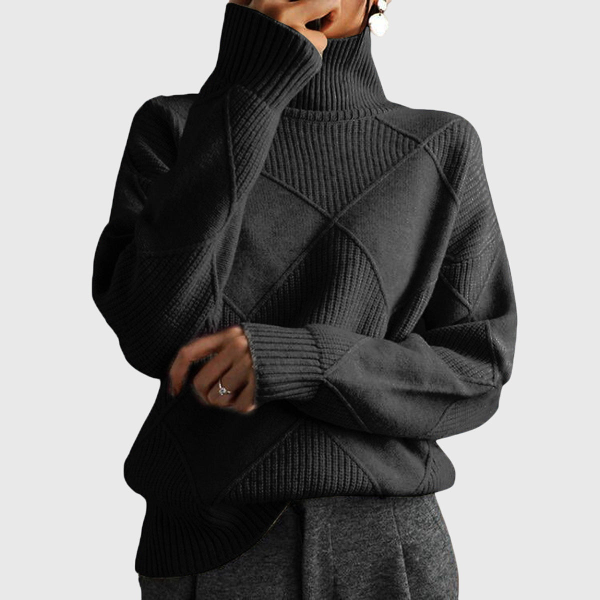 Luna | Turtleneck Knit Sweater