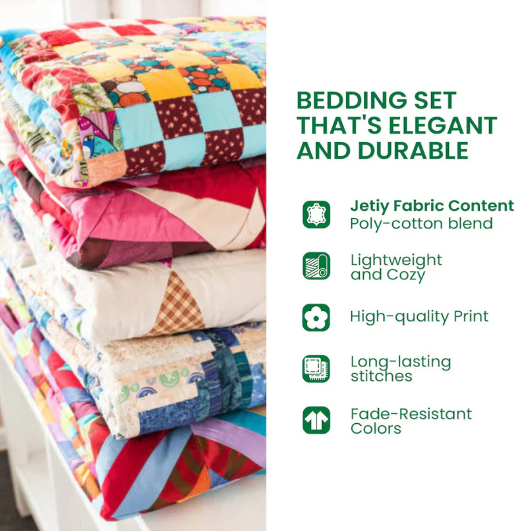 Veyra™ | Floral Sunburst Quilted Bedding Set