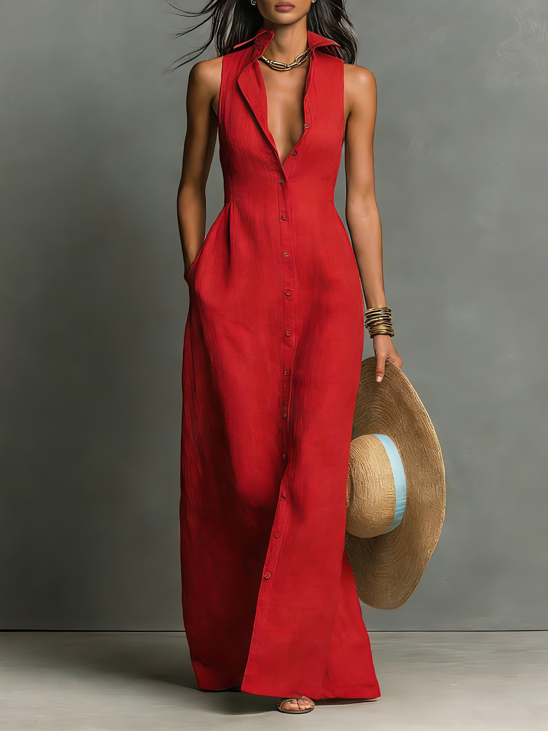 Garnet™ | Elegant beach vacation maxi dress