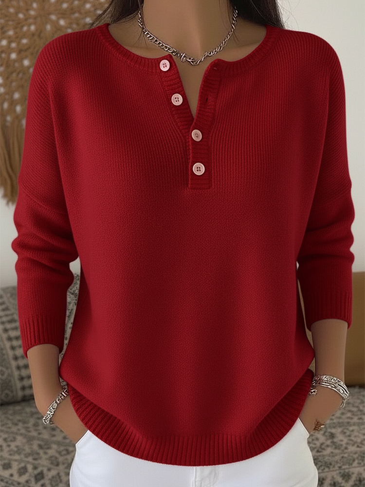Lily & Lune™| Calm Button-Up Jumper