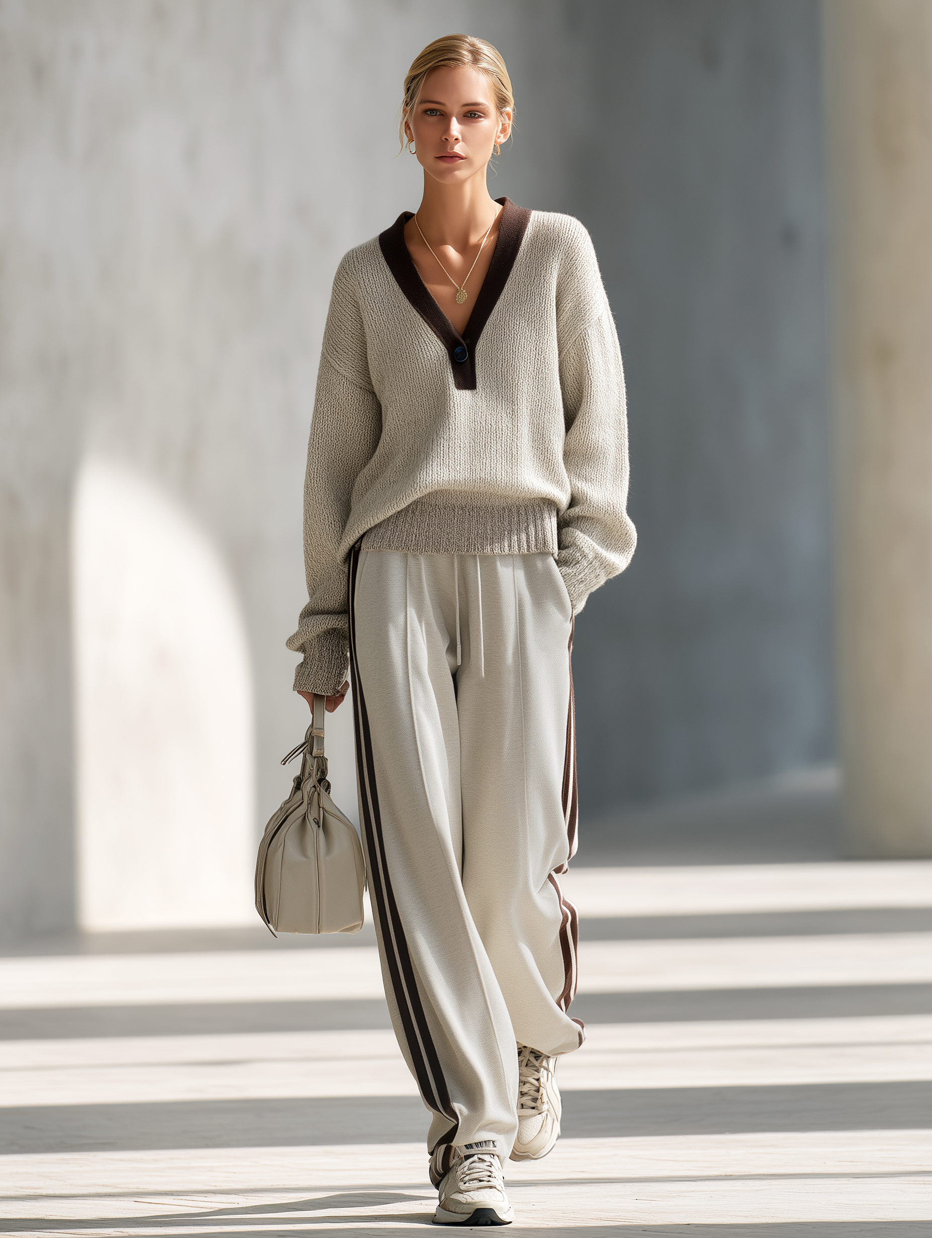 Olivia | Color-Block Knit Two-Piece Set