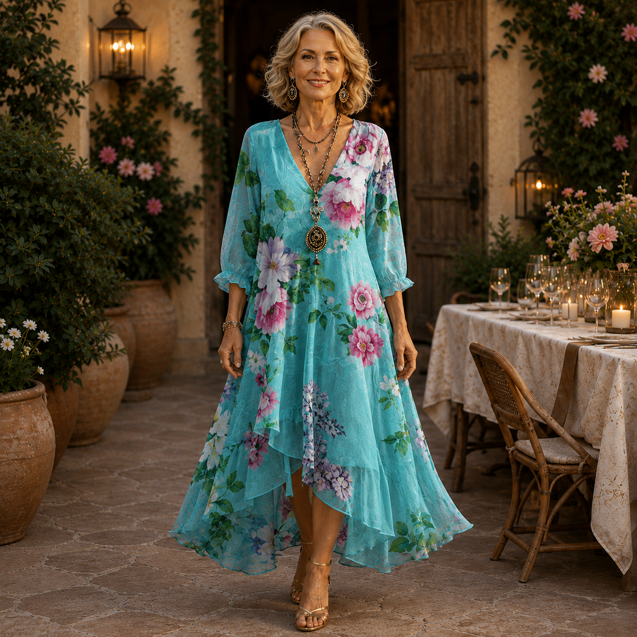 Janessa | Effortless Floral Midi Dress 🌿