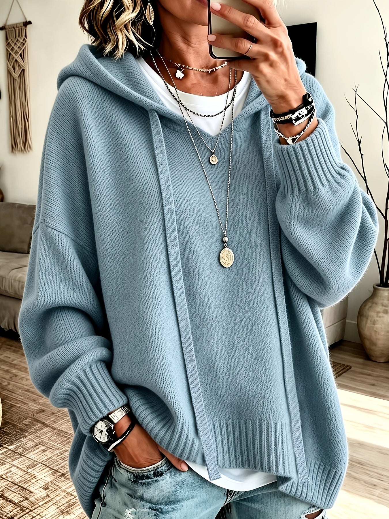 Averelle™ |  Casual Loose Fit Hooded Sweater