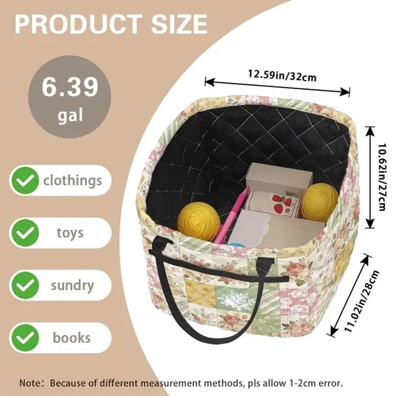 Mountain Cabin Quilted Storage Basket TN10