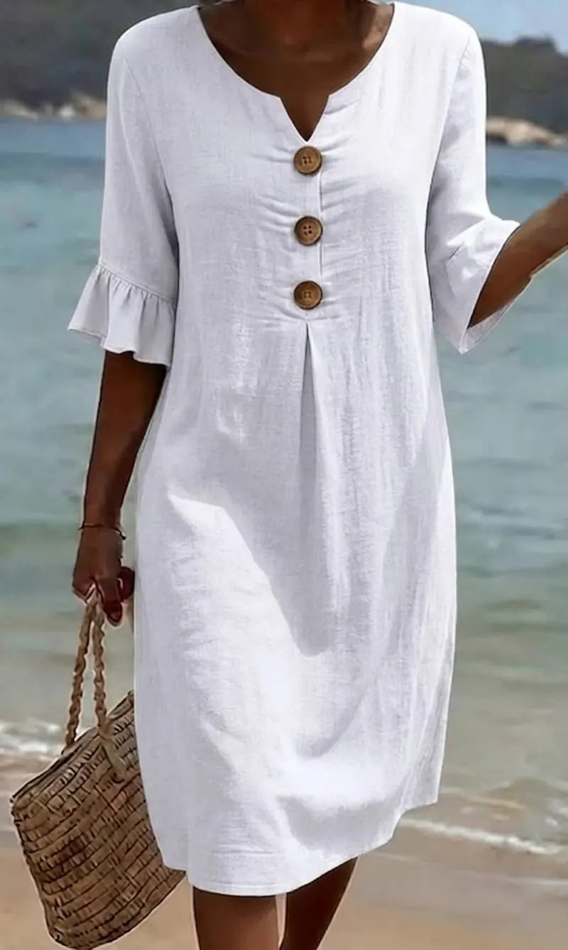 Women’s Casual V-Neck A-Line Dress
