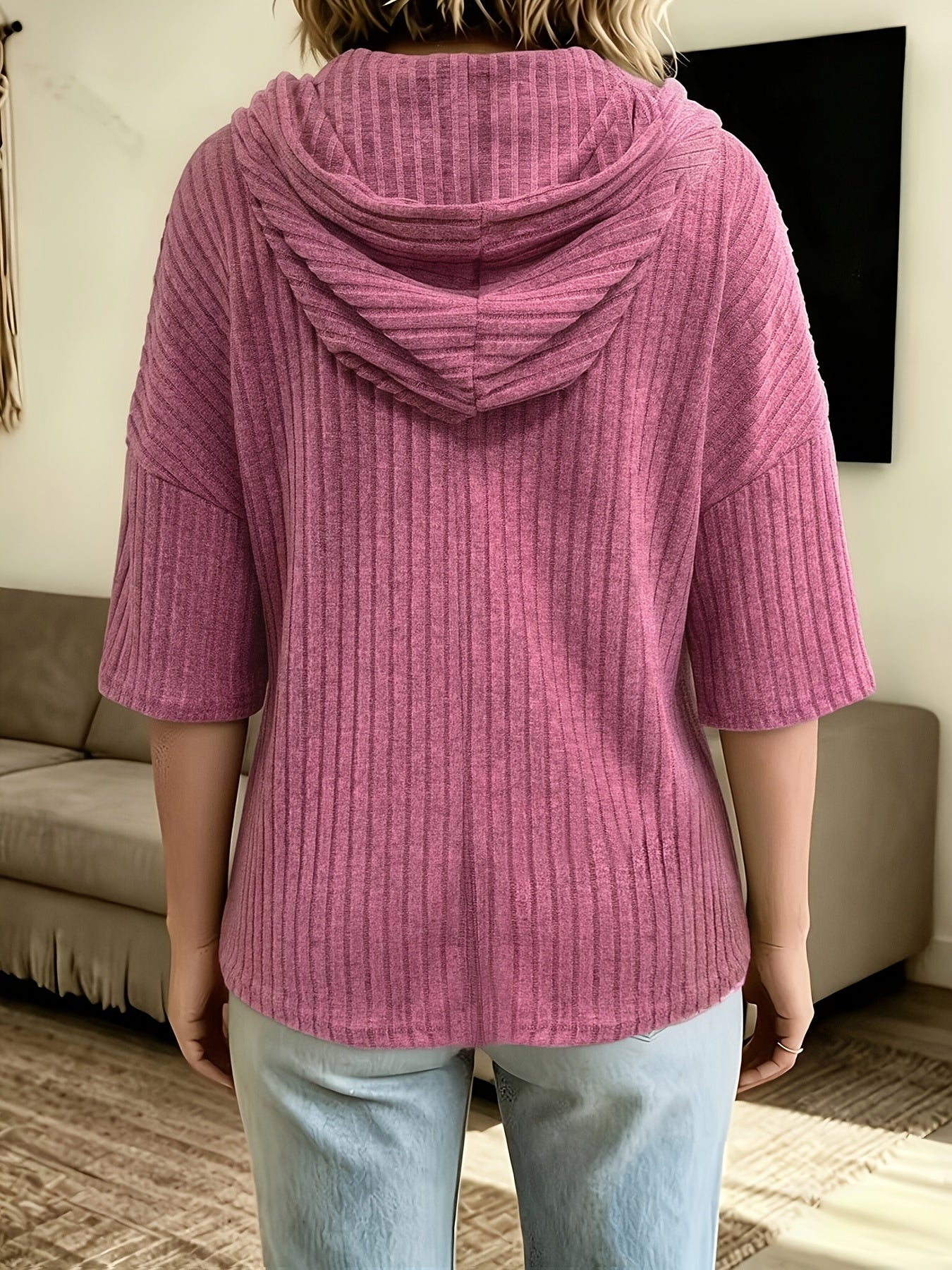 Scottie™ | Women's Elegant Ribbed Hoodie with Zipper
