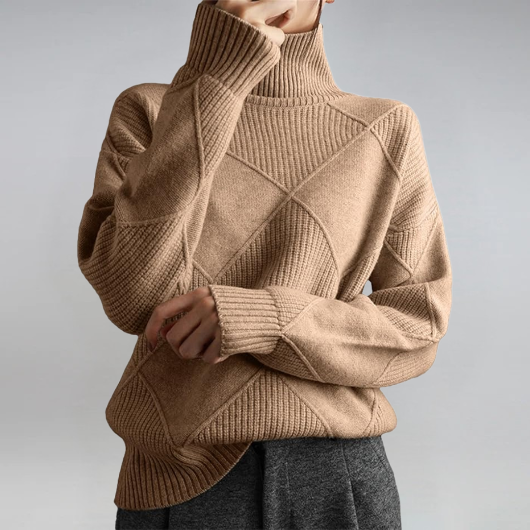 Sophia | Turtleneck Knit Sweater