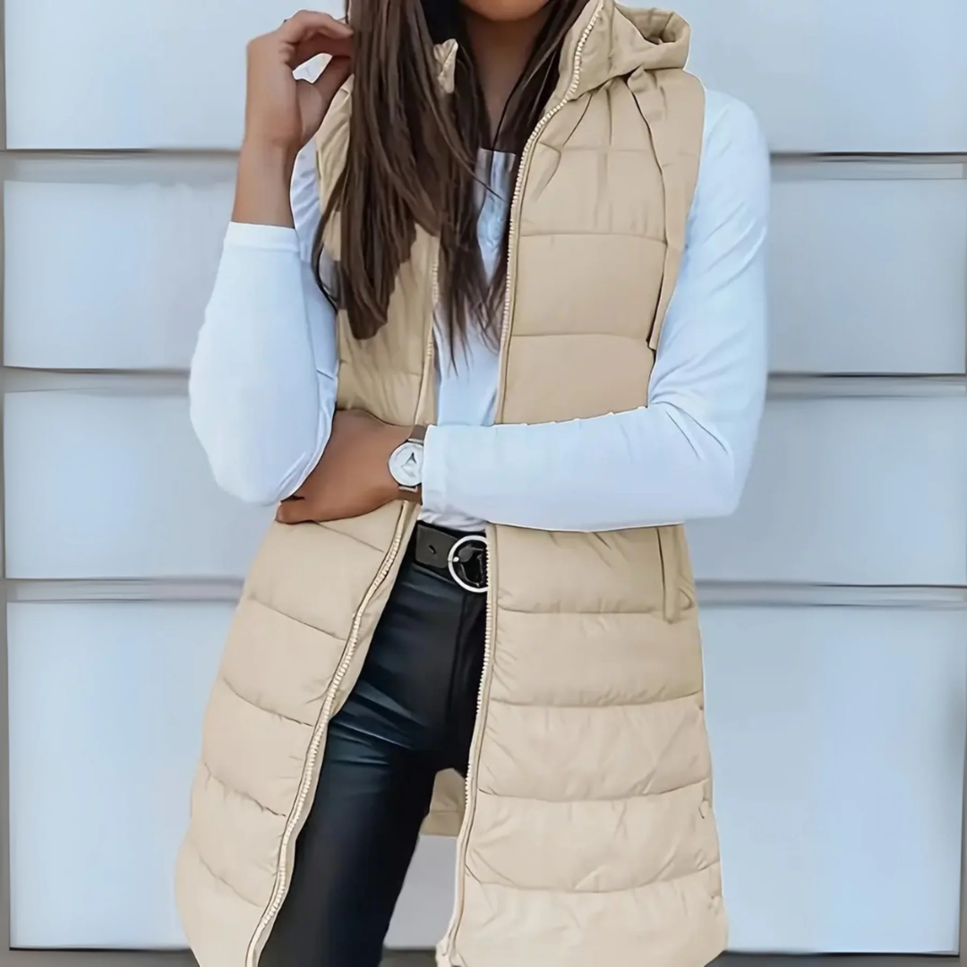 Orlina™ | Casual Sleeveless Long Puffer Vest