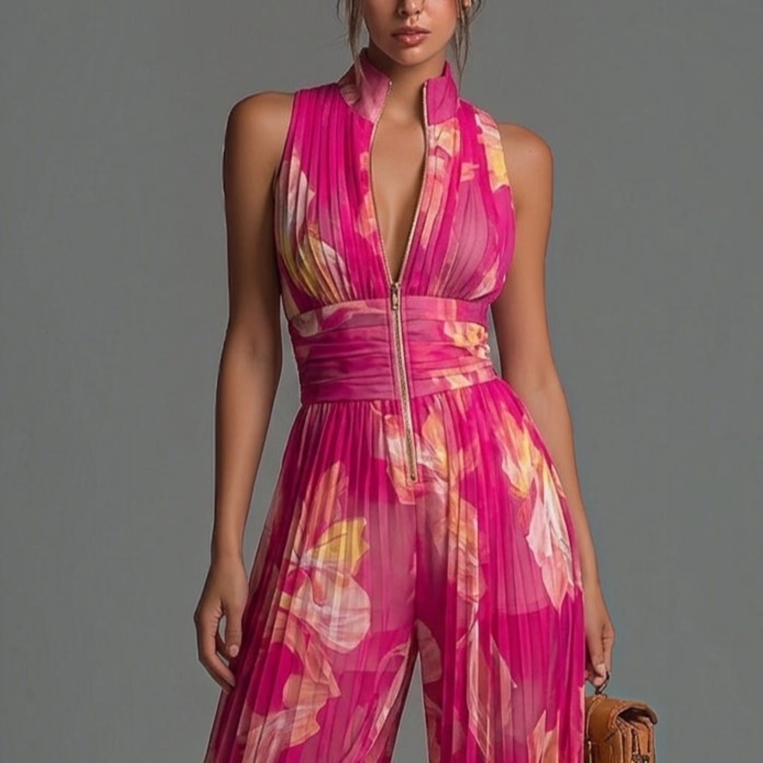 Emelda™ | Elegant Evening Pleated Jumpsuit