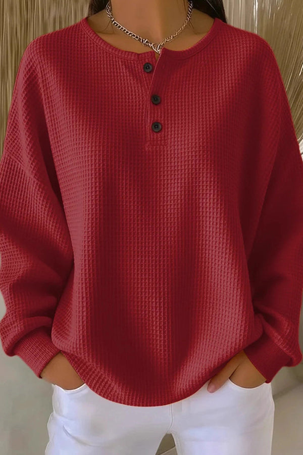 Lily & Lune™ | Loose-Fitting Blouse with Buttons