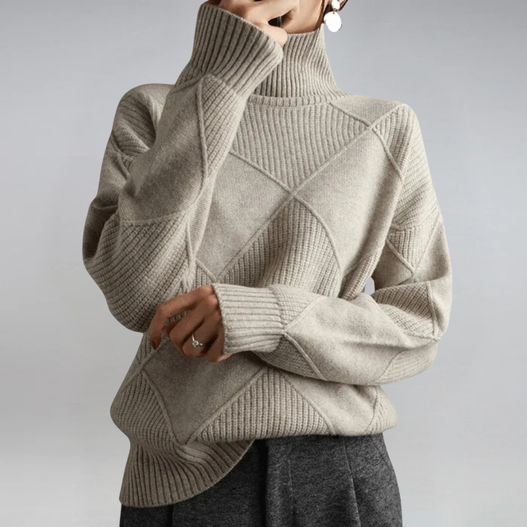 Sophia | Turtleneck Knit Sweater