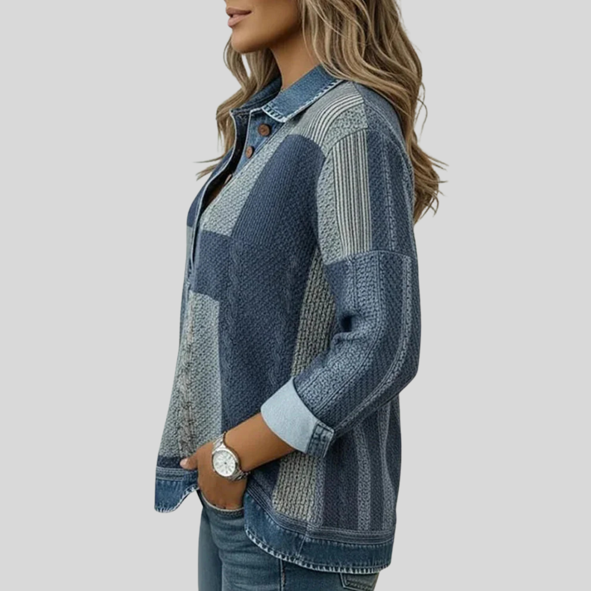 Meridell™ | Colorblock Print Sweatshirt