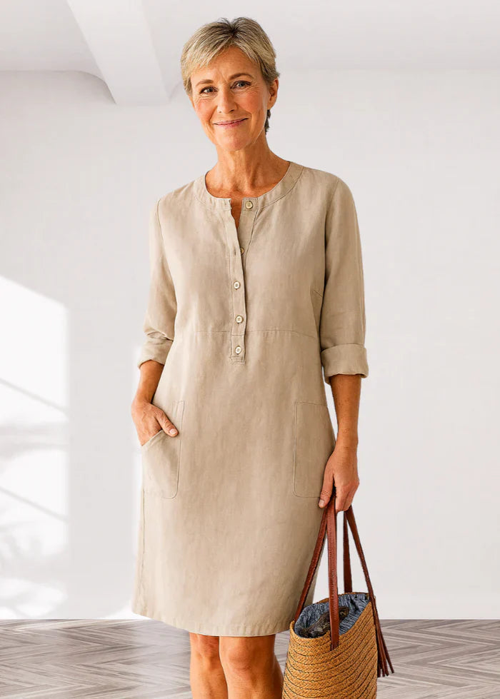 EVI | Casual women's dress with a loose fit and timeless look for everyday wear