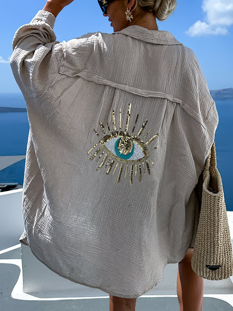 Norma™ | Coastal Vacation Style Oversized Shirt