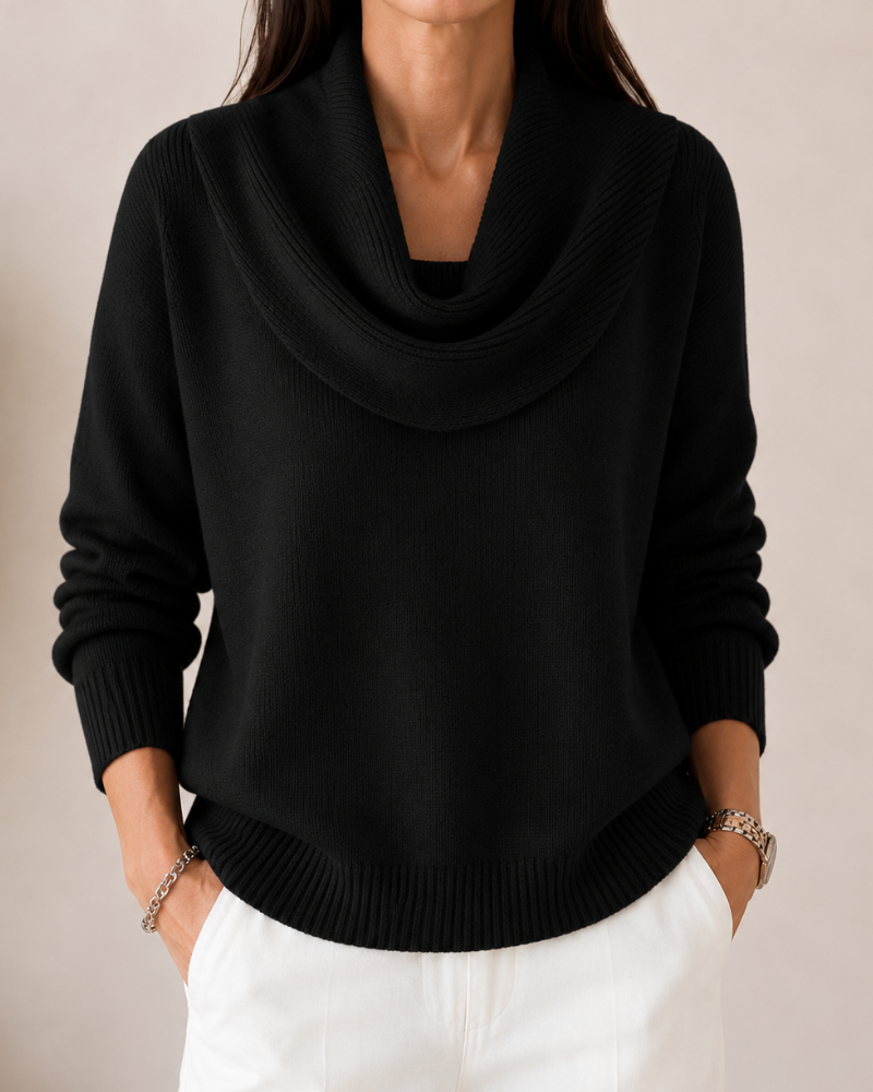 Caralina™ | Elegant Cowl Neck Knit Jumper