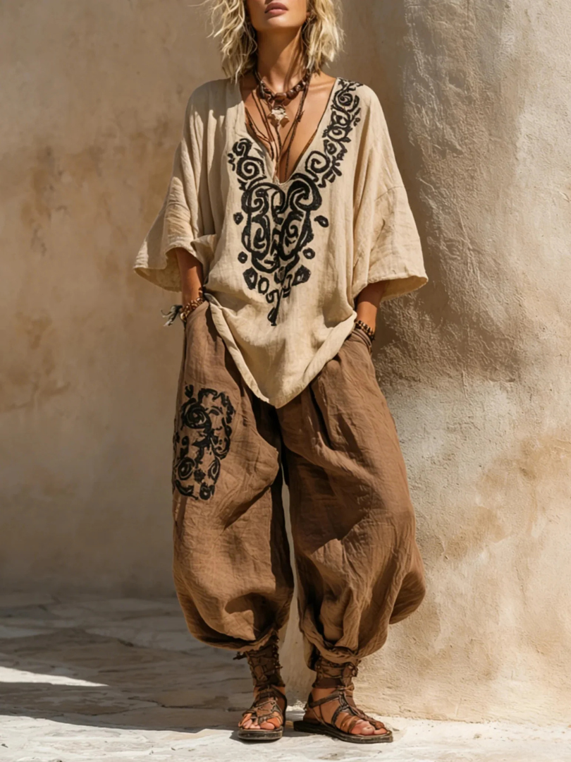 Delphia™ | Bohemian Art Print Three-Piece Set