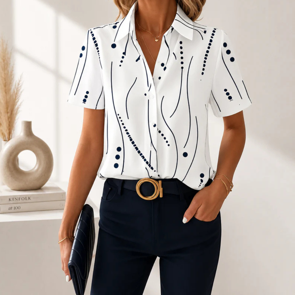 Maren™ | Abstract Print Blouse
