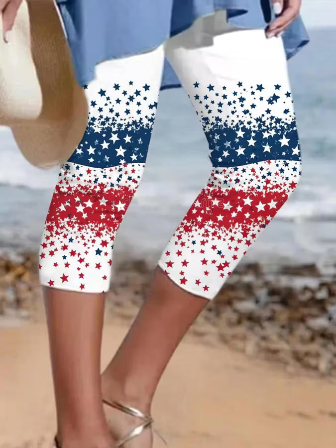 Women's Vintage Flag Print Leggings