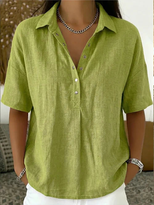 Pamela™ | Elegant Collared Blouse