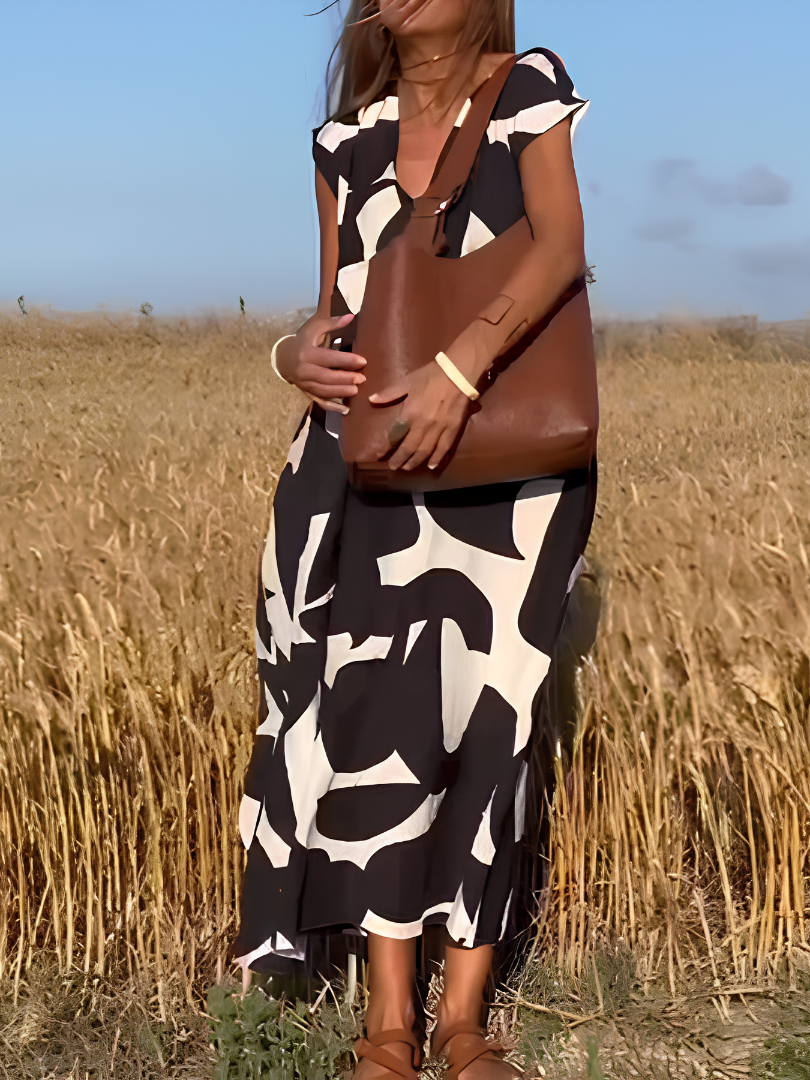 Charisma™ | Bold Abstract Print Maxi Dress