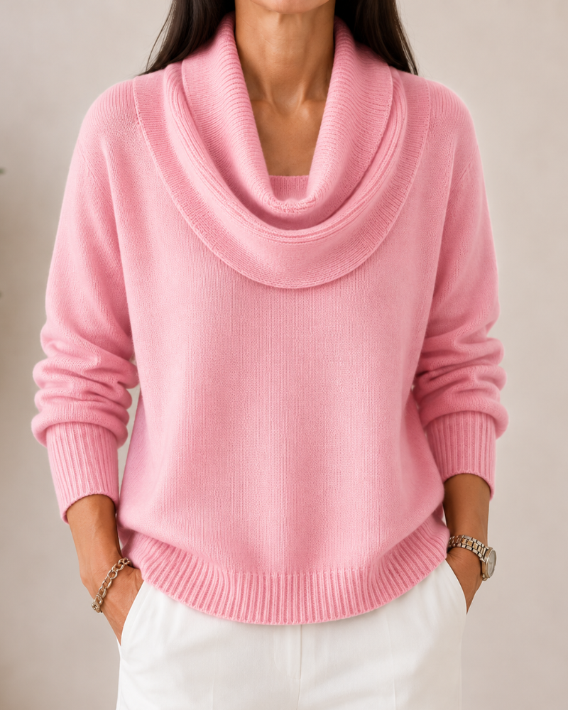Caralina™ | Elegant Cowl Neck Knit Jumper