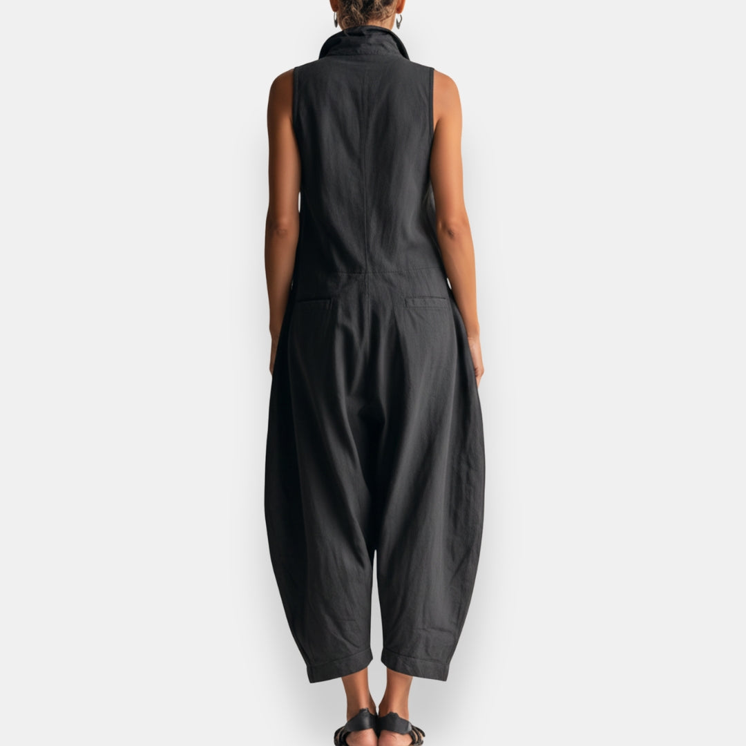 Peyton™ | Relaxed Utility Pocket Sleeveless Jumpsuit