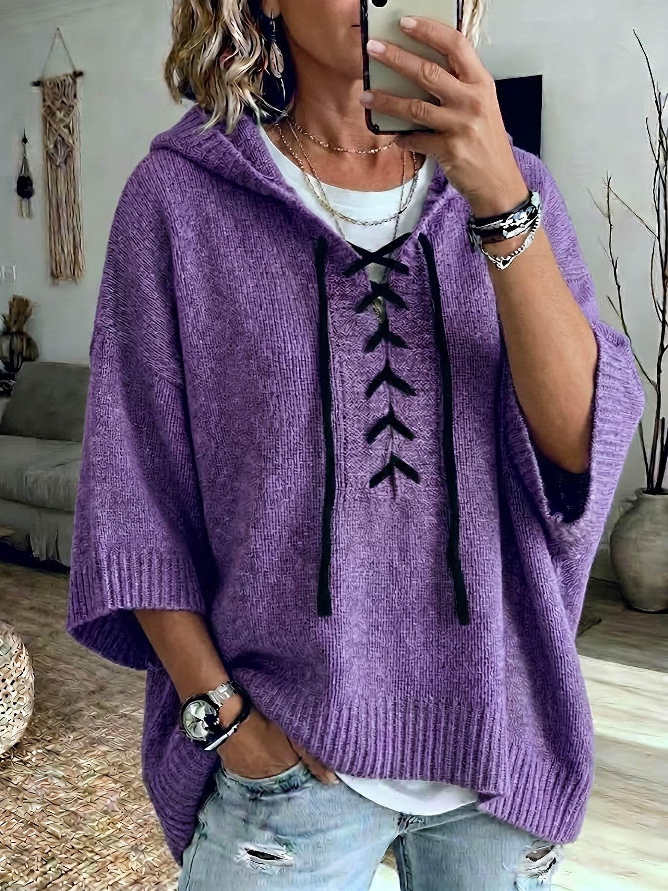 Glenda™ | Floral Batwing Hooded Cardigan