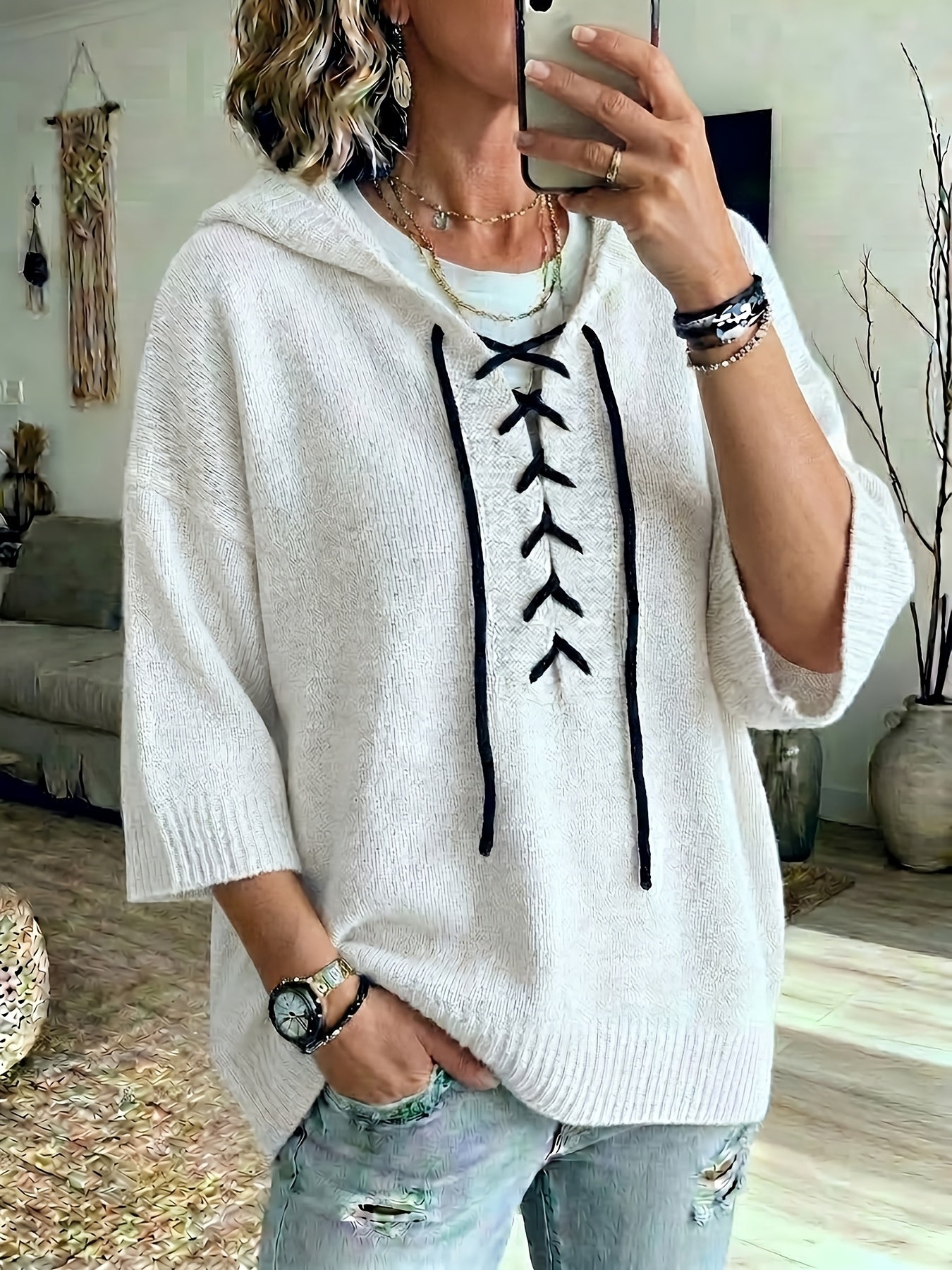 Glenda™ | Floral Batwing Hooded Cardigan
