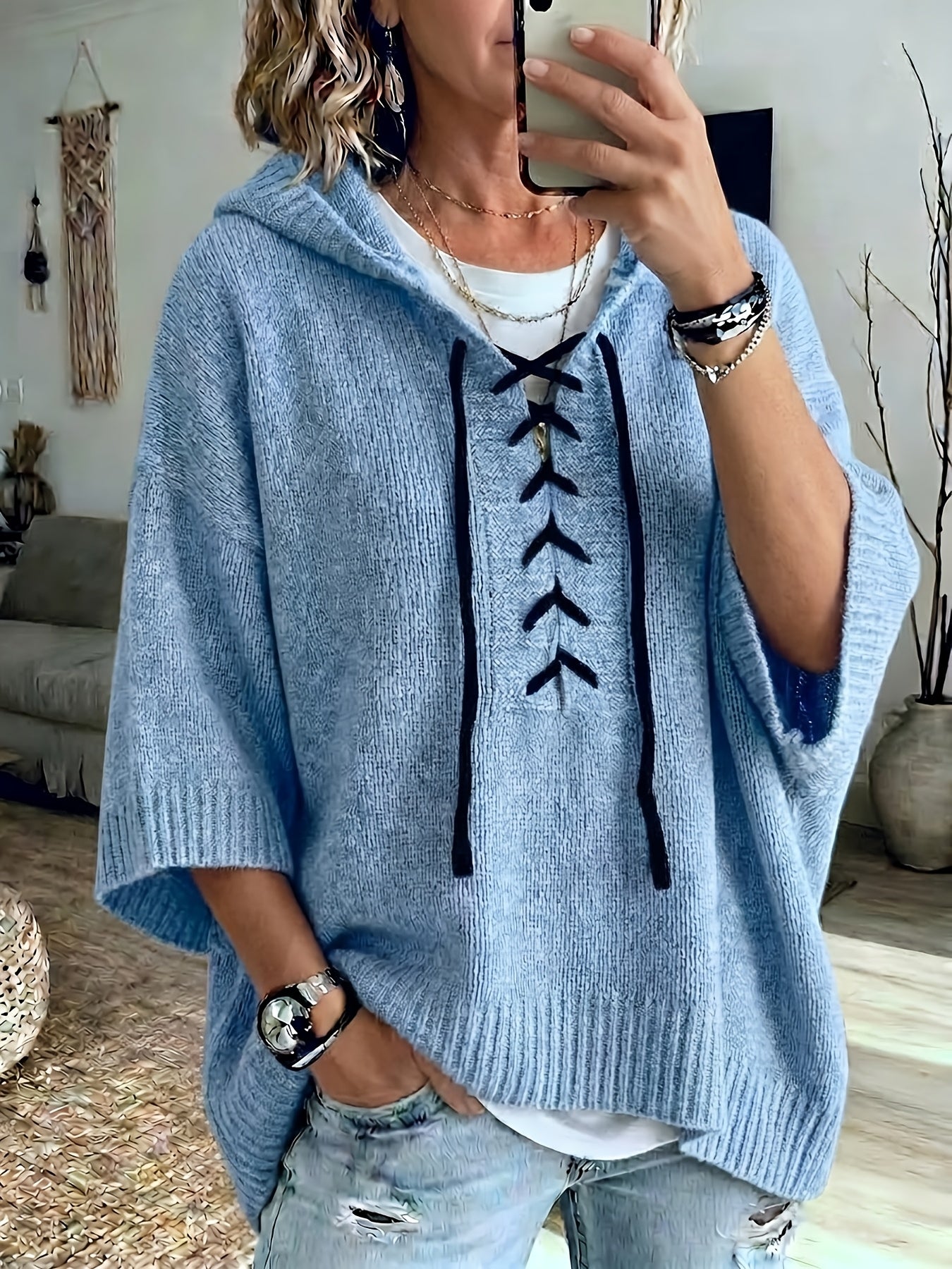 Glenda™ | Floral Batwing Hooded Cardigan