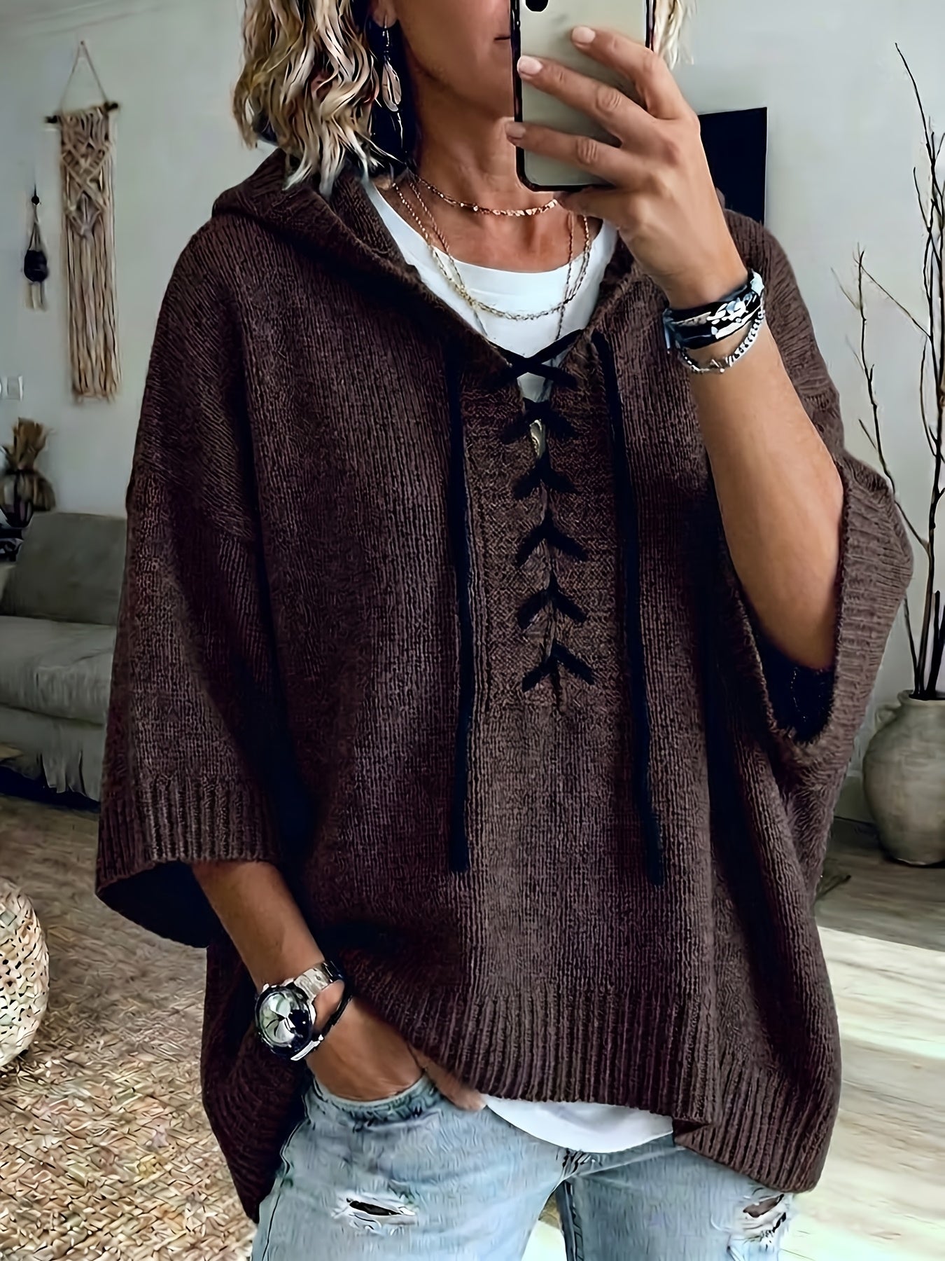 Glenda™ | Floral Batwing Hooded Cardigan