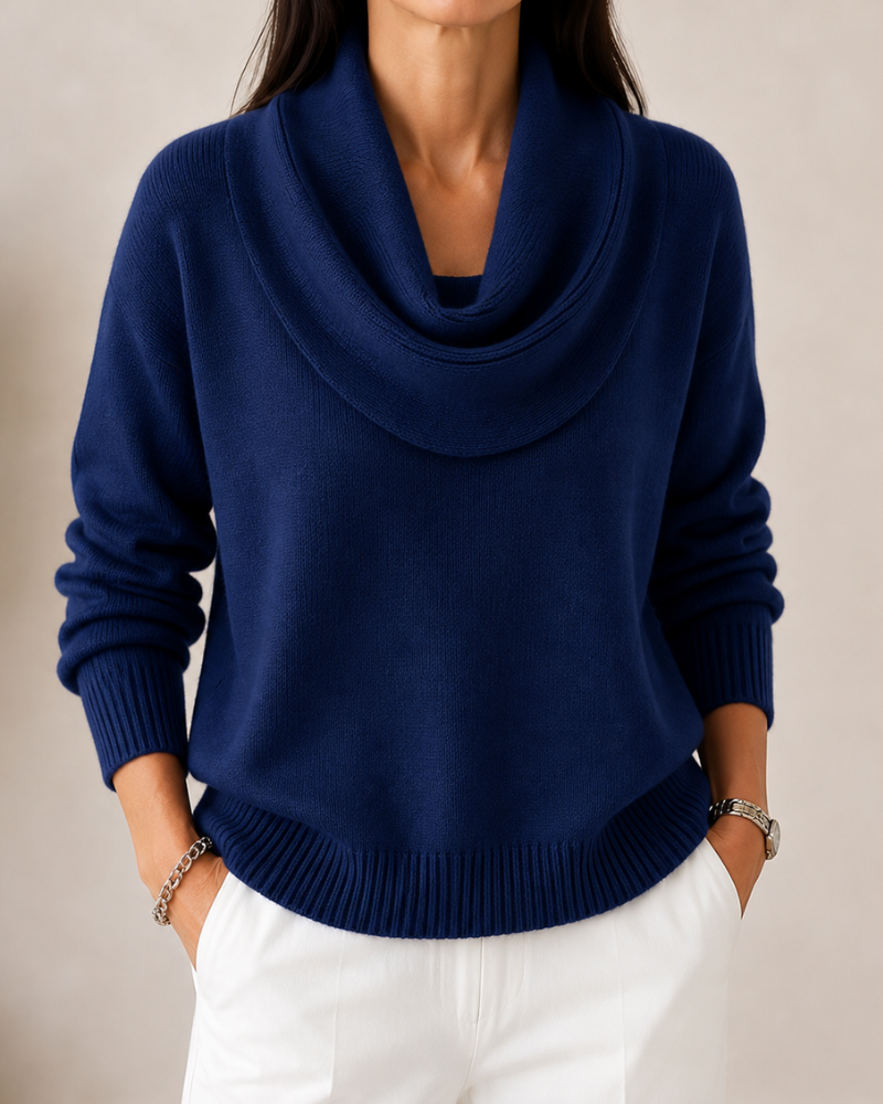 Caralina™ | Elegant Cowl Neck Knit Jumper