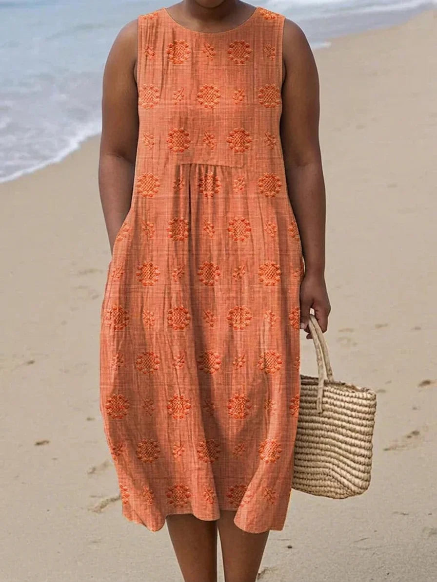 WILHELMINA | SLEEVELESS MIDI DRESS